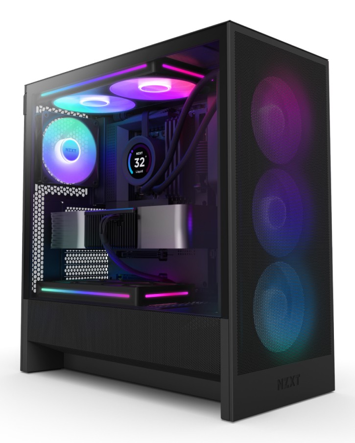NZXT H5 Flow RGB Midi Tower Black - NZXT H5 Flow RGB, Midi Tower, PC,