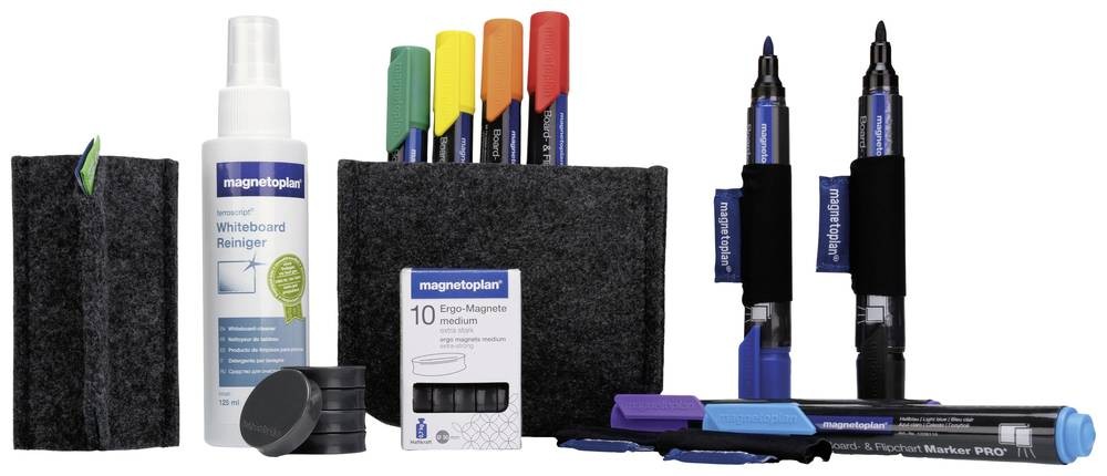 Magnetoplan Whiteboard Zubehör-Set Essential Set Grau