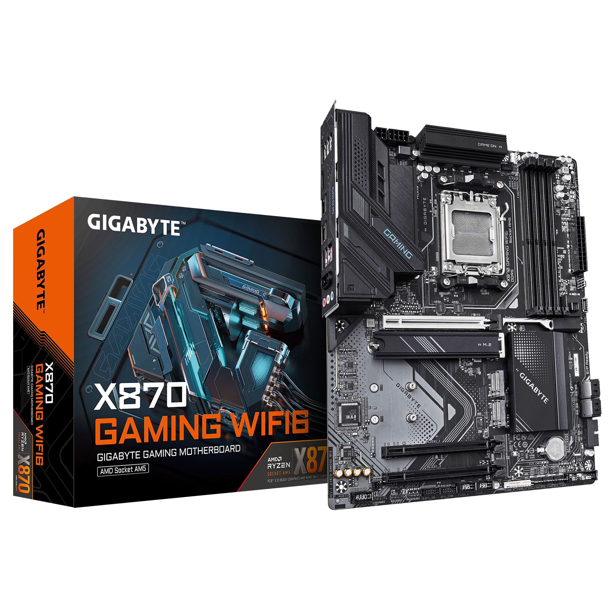GIGABYTE X870 GAMING WIFI6 Placa Base - Compatible con CPUs AMD Ryzen