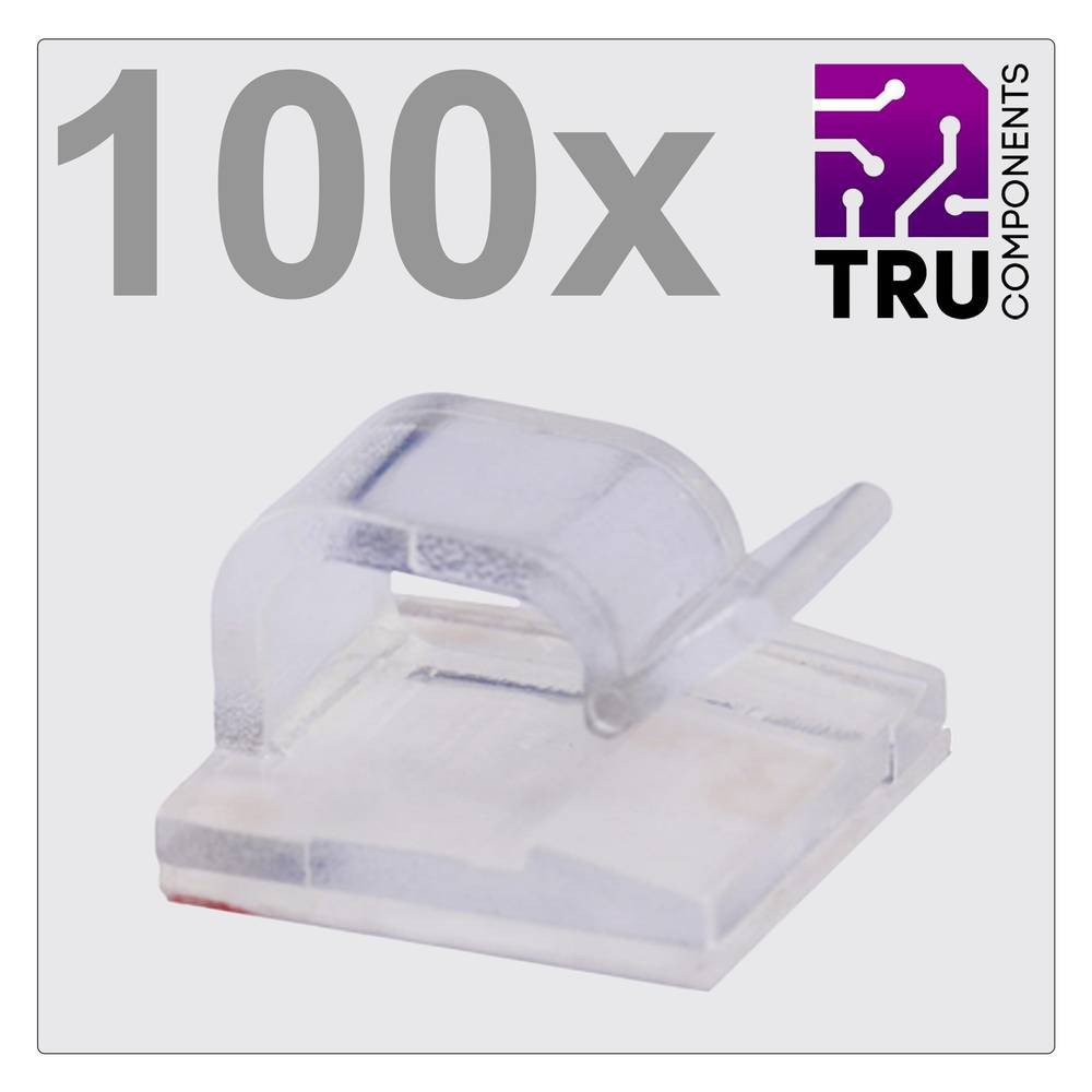 TRU COMPONENTS T24CA019 Kabelclip self-adesivo TC-12888432 Bündel-Ø-