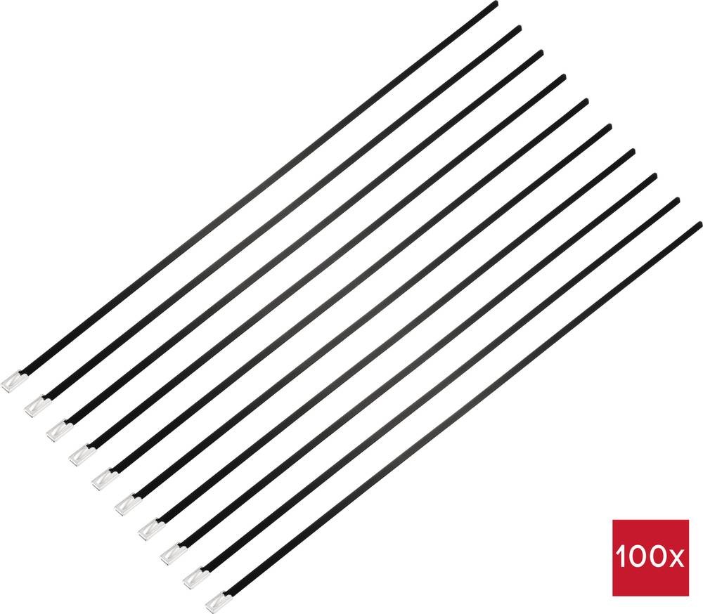 TRU COMPONENTS TC-12656600 Stahlkabelbinder 360mm 4.6mm AISI 316 avec
