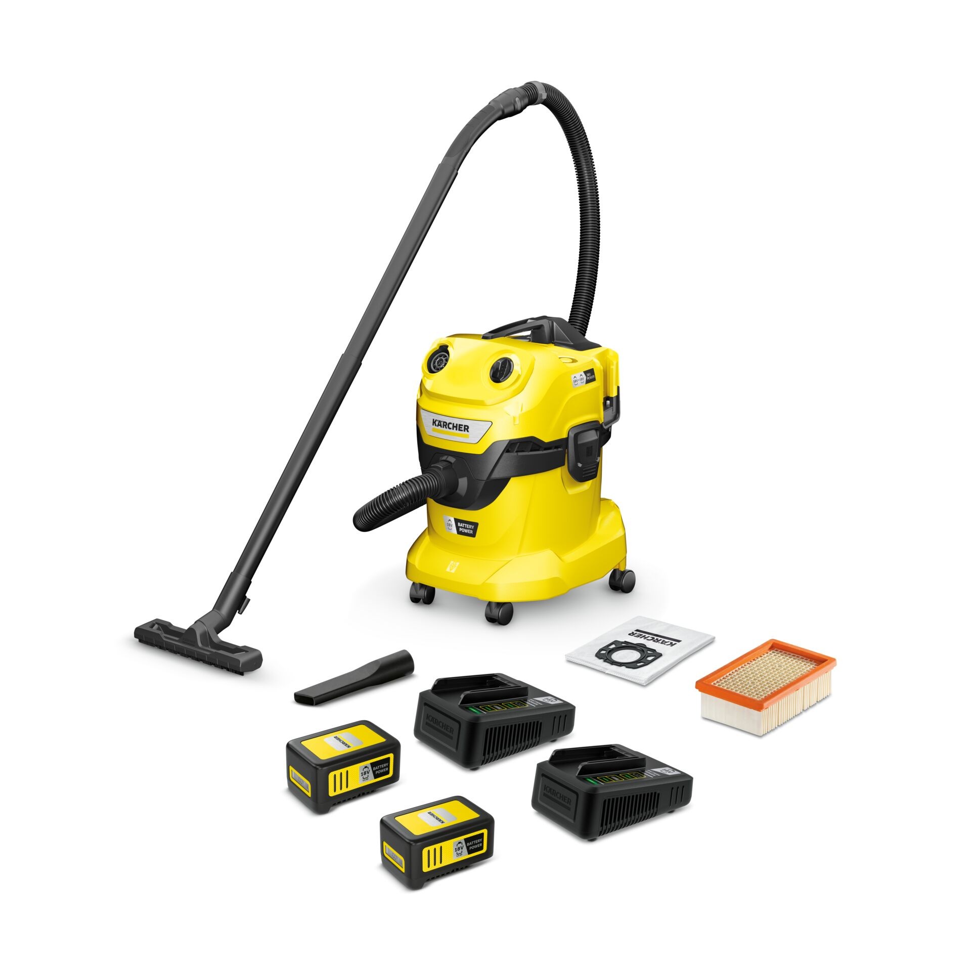 Karcher Home & Garden WD 4-18 Dual Battery Set 1.628-601.0 Akku-Nass-/