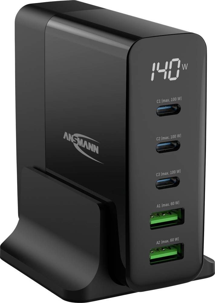 Ansmann Desktop charger with Display DC5140PD 140W USB charger 140W