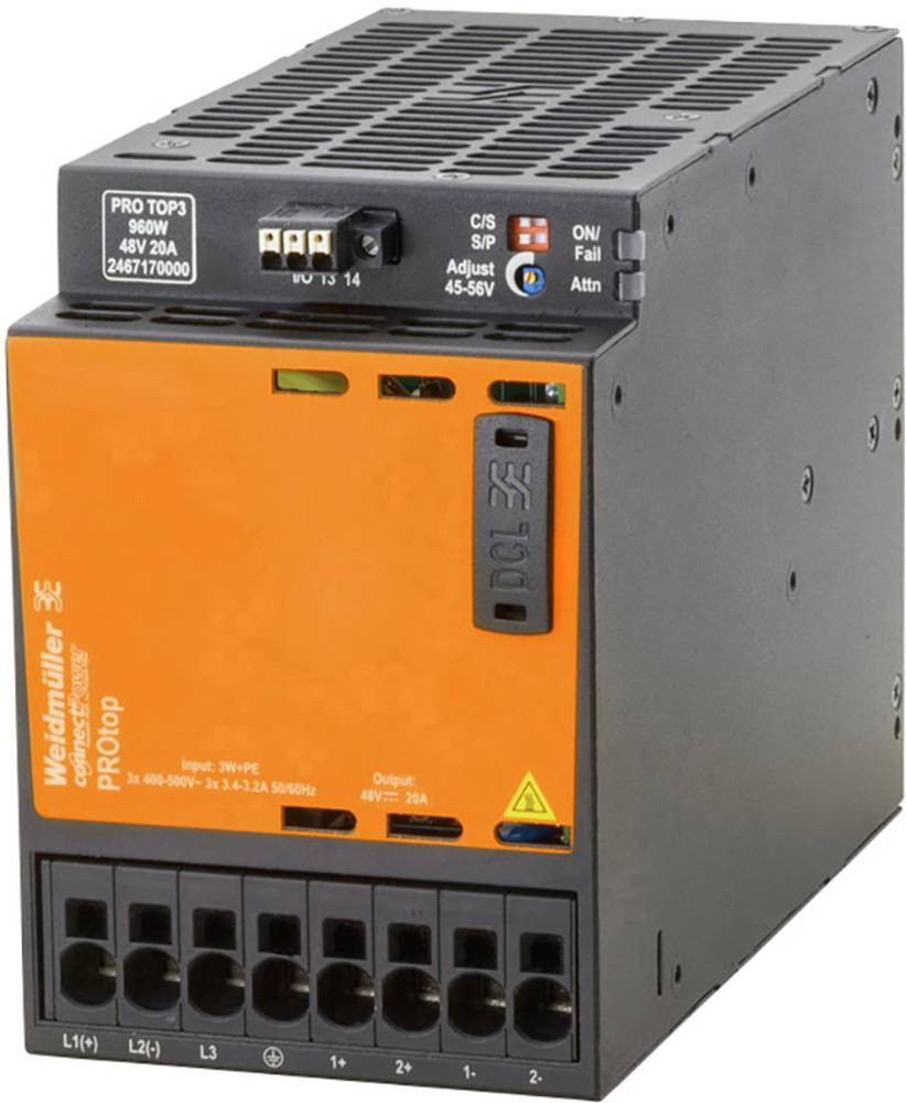 Weidmüller 2467170000 Schaltnetzgerät 48 V/DC 20A 960W Inhalt 1 pc(
