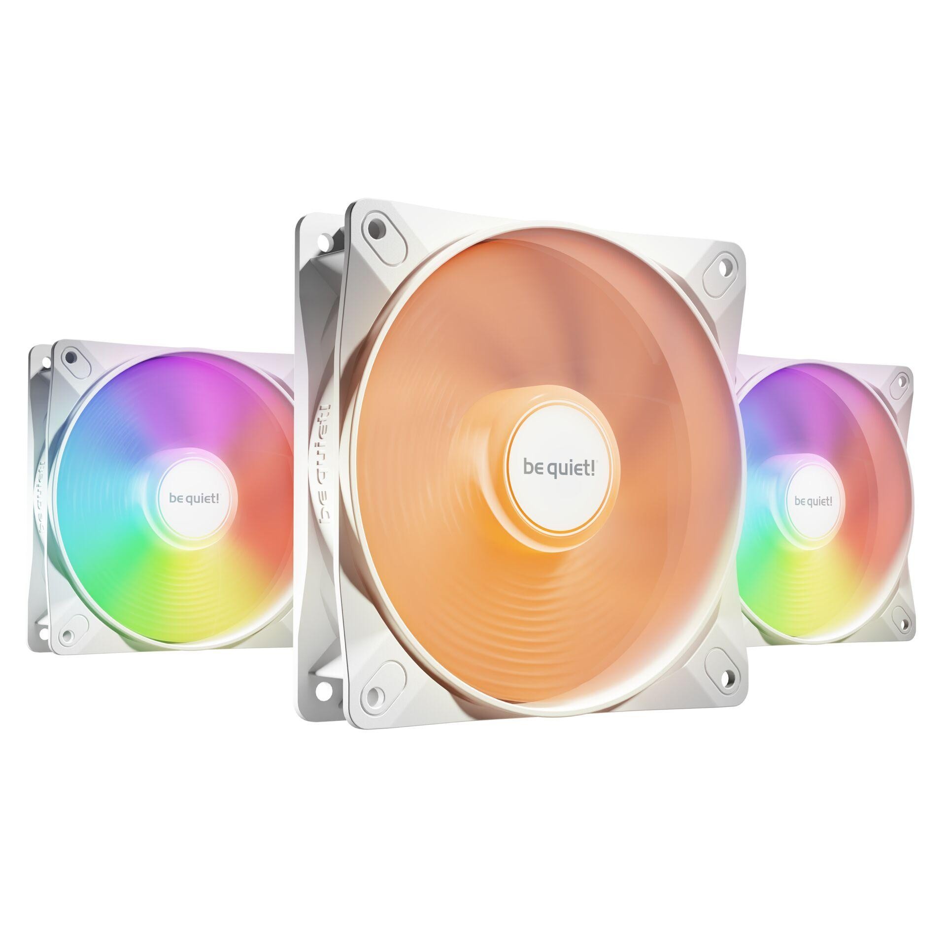 be quiet! LIGHT WINGS LX 120mm PWM High Speed 3-Pack White Computer