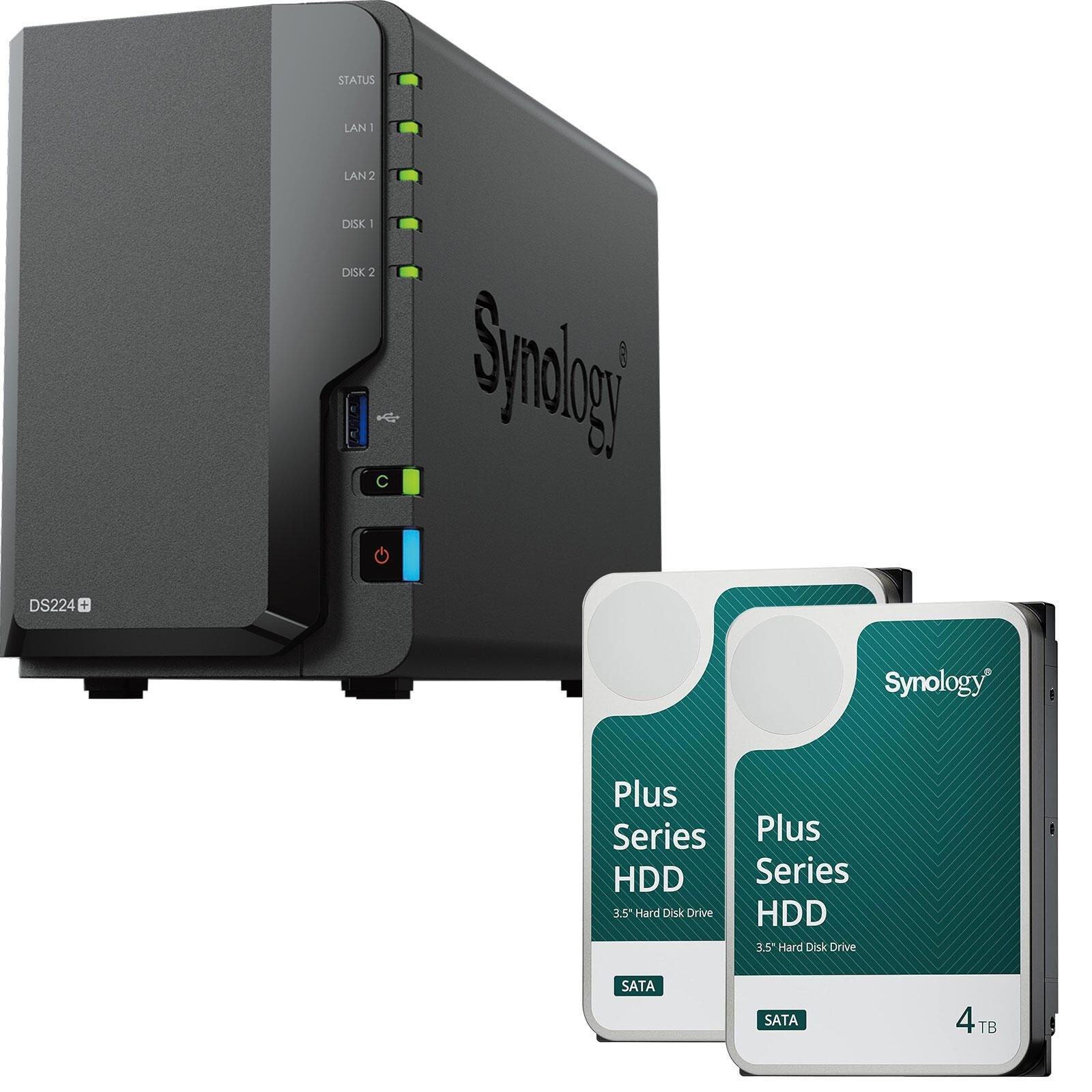 Synology DiskStation DS224+ 2 Einschübe NAS-Server Leergehäuse (