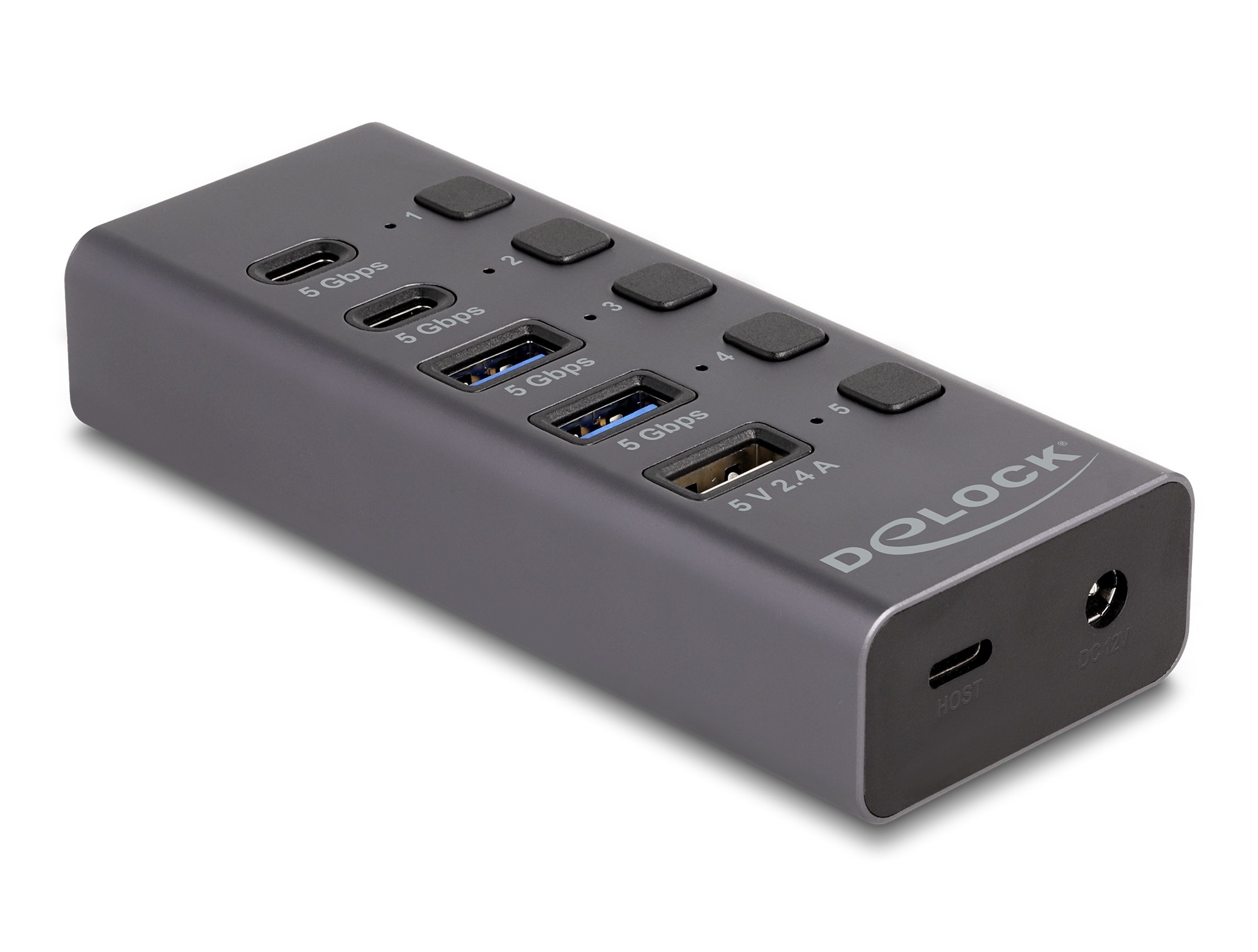 DeLOCK 64248 interface hub USB 3.2 Gen 1 (3.1 Gen 1) Type-C 5000 Mbit/