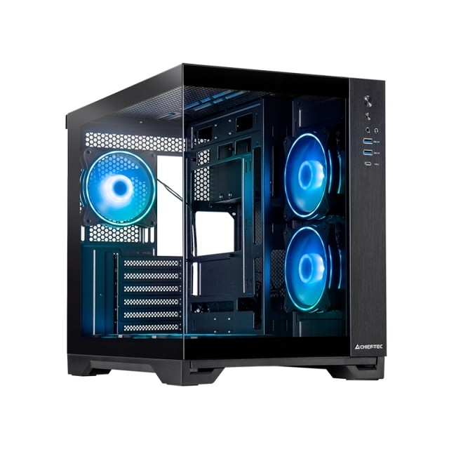 Chieftec Visio GM-30B-TG-OP schwarz Tempered Glass x 2 Cube Black -