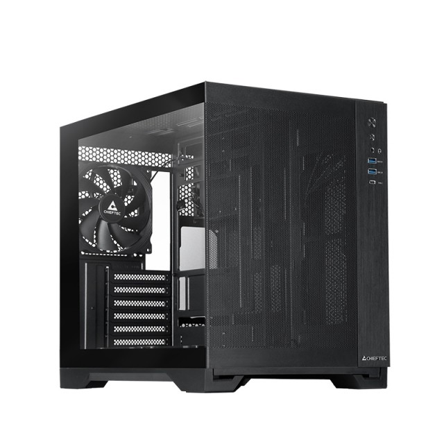 Chieftec mATX Gehäuse GM-30B-M-OP, black Cube - Chieftec mATX Gehä