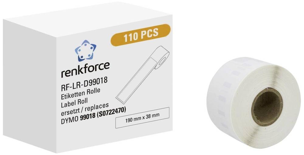 Renkforce RF-6027840 printer label White Self-adhesive printer label -