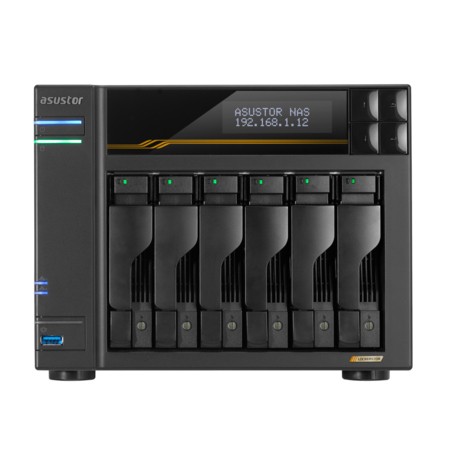 Asustor LOCKERSTOR 6 Gen3 (AS6806T) NAS Desktop AMD Ryzen V3C14 16 GB