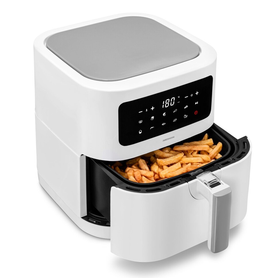 MEDION LIFE E40 XL Single 5.2 L Stand-alone Hot air fryer White -
