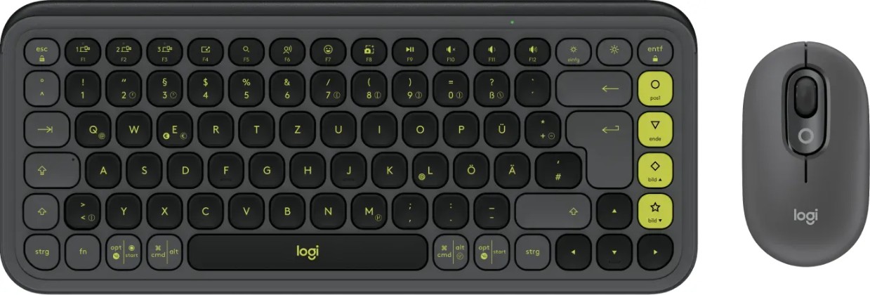Logitech POP ICON COMBO Bluetooth Tastatur, Maus-Set Easy Switch 3