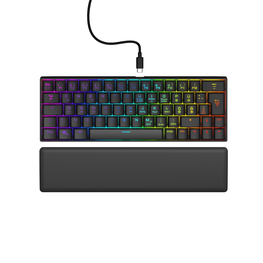 uRage Gaming-Keyboard Exodus 760 Mechanical Mini, Rote Switches, SW,