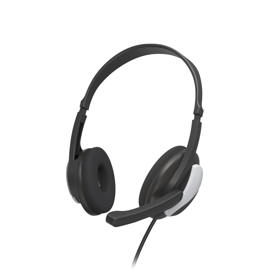 Hama HS-P100 V2 Auricolare Cablato A Padiglione Ufficio Nero, Argento