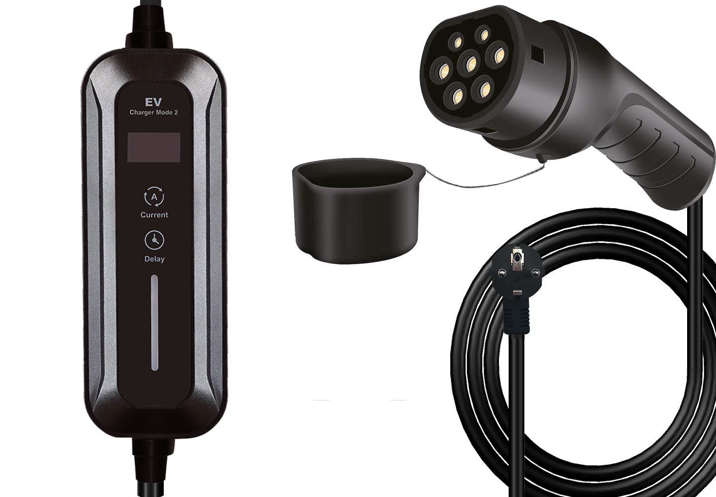 helos Typ 2 EV tragbares Ladegerät auf Schuko max.3.7KW,16A 1-phasig