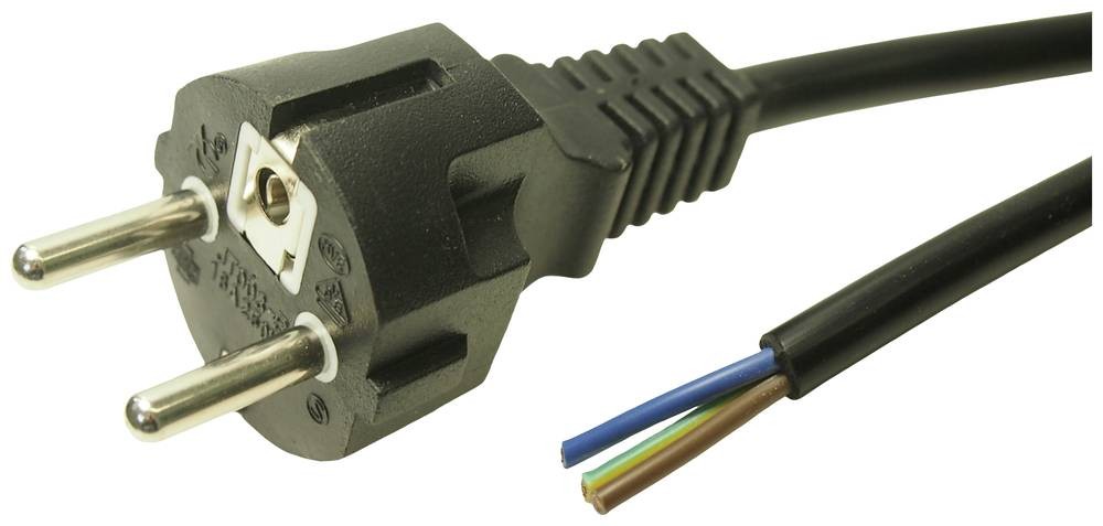 Cliff FCR72036 Strom Netzkabel Schwarz 2.5m
