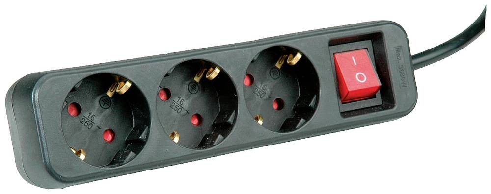 Roline 19.07.1071 power strip with Schalter black Schutzkontakt 1 St.