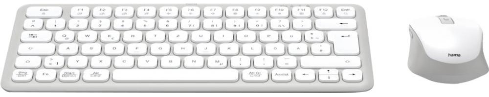 Hama WKM-500 Bluetooth Tastatur, Maus-Set Deutsch, QWERTZ Weiß