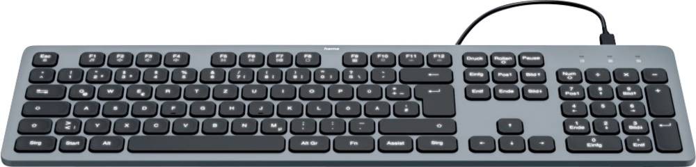 Hama CK-400 USB Tastatur Deutsch, QWERTZ Schwarz Multimediatasten
