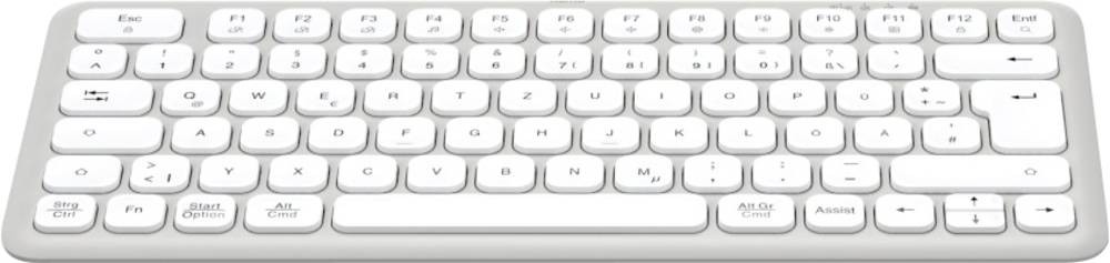 Hama WK-500 Funk Tastatur Deutsch, QWERTZ Weiß