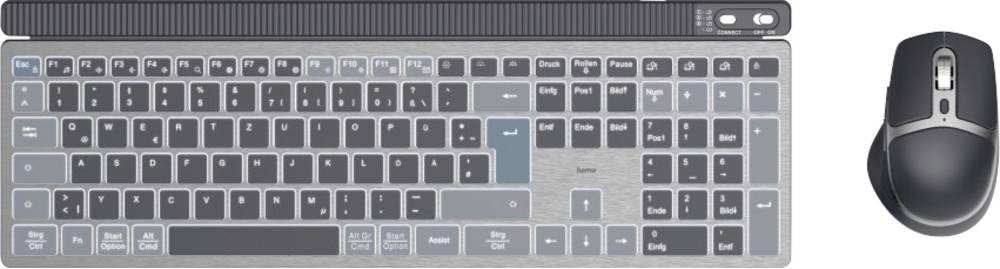 Hama WKM-750 Bluetooth Tastatur, Maus-Set Deutsch, QWERTZ Schwarz