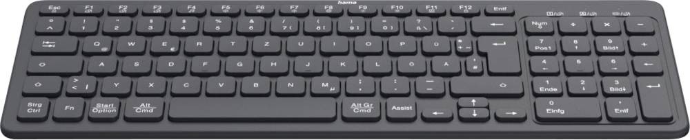 Hama WK-300 Bluetooth Tastatur Deutsch, QWERTZ Schwarz