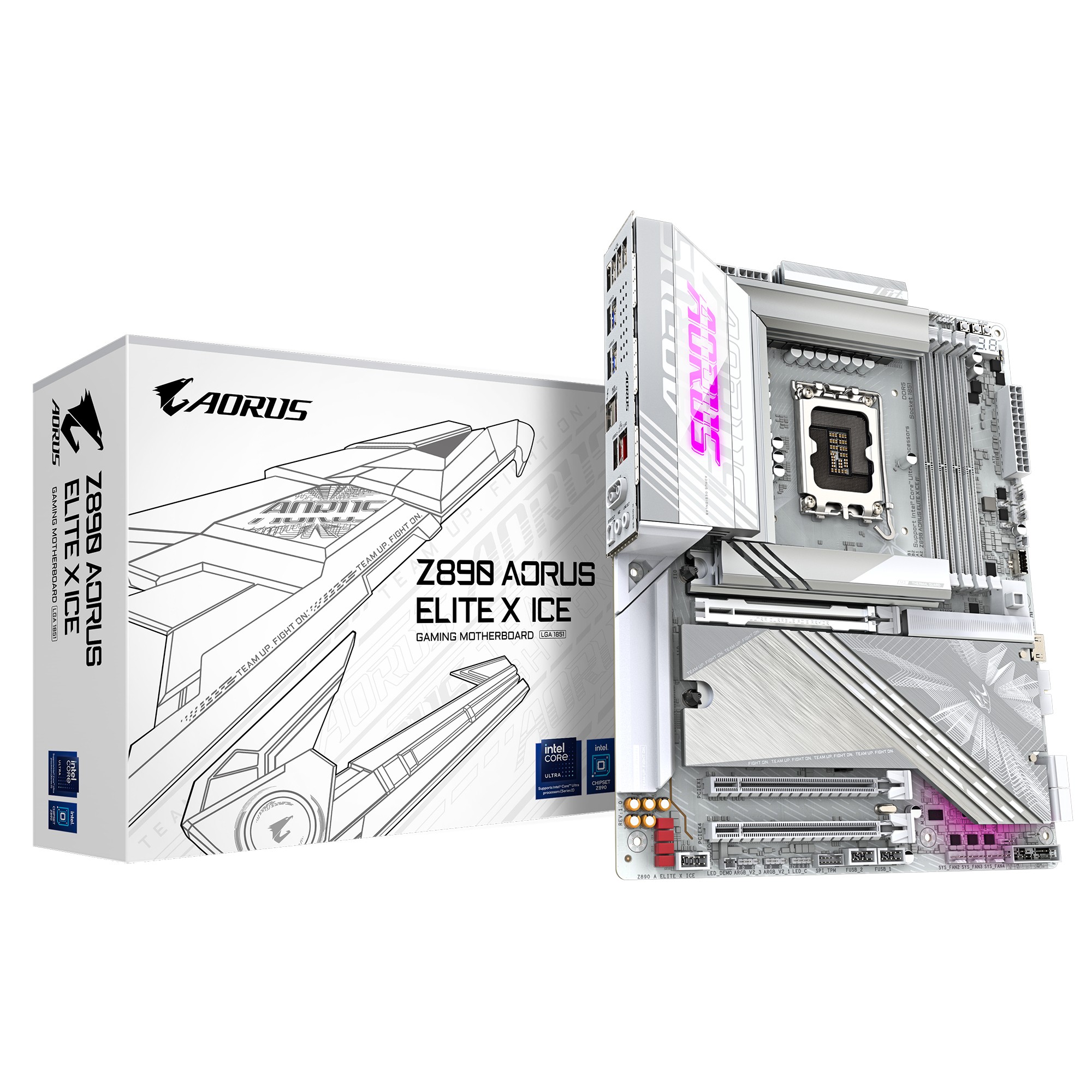 GIGABYTE Carte mère Z890 AORUS ELITE X ICE - Prend en charge les