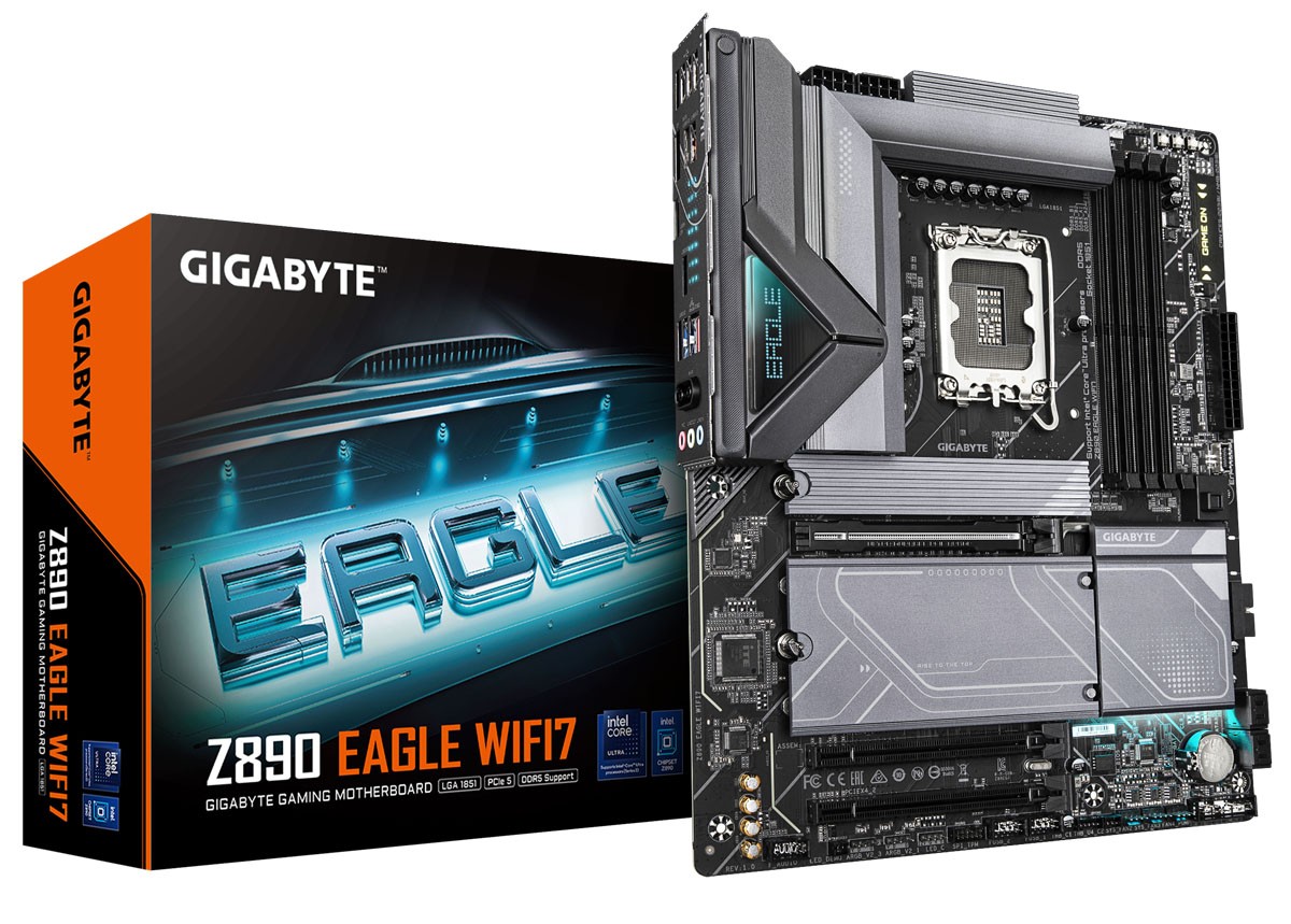 GIGABYTE Z890 EAGLE WIFI7 Motherboard - Supports Intel Core Ultra (