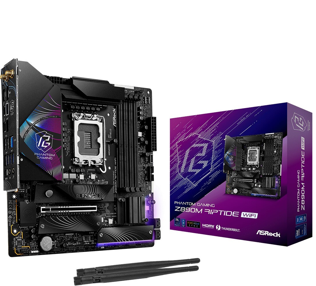 Asrock Phantom Gaming Z890M Riptide WiFi Intel Z890 LGA 1851 (Socket