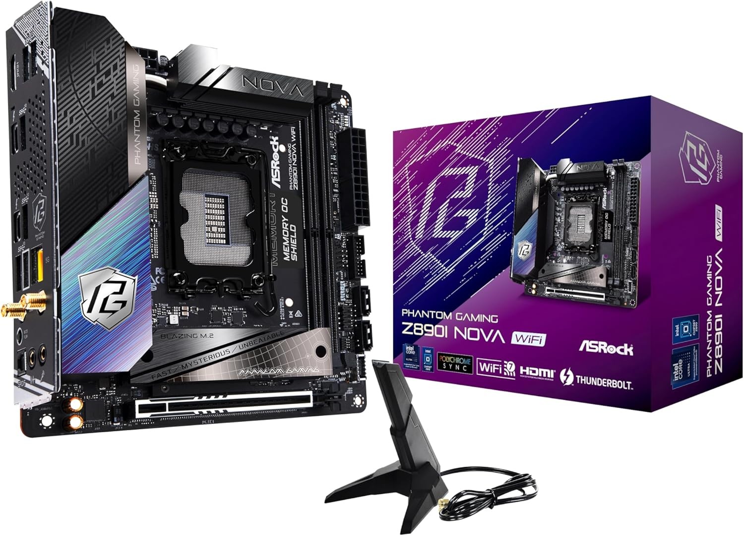 Asrock Phantom Gaming Z890I Nova WiFi Intel Z890 LGA 1851 (Socket V1)