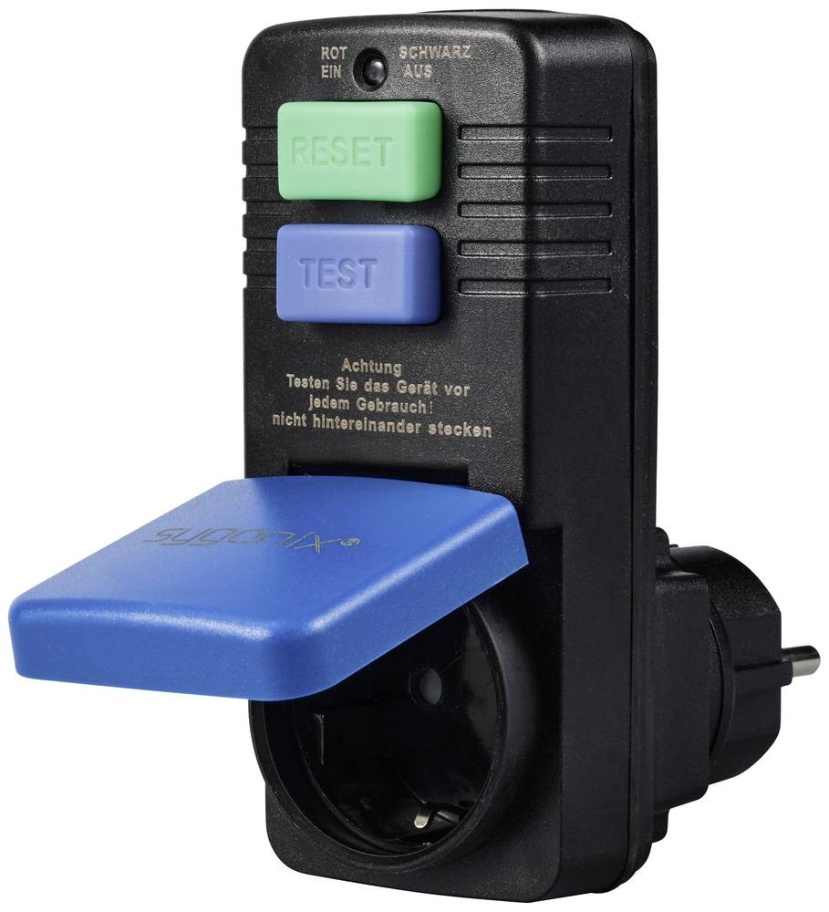 Sygonix SY-5732396 Personenschutz-Zwischenplug 230 V/AC black IP54