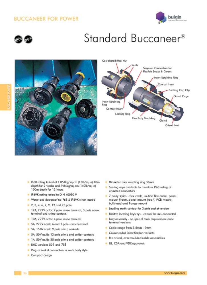 Bulgin PX0820/P Rundsteckverbinder 1 pc(s)
