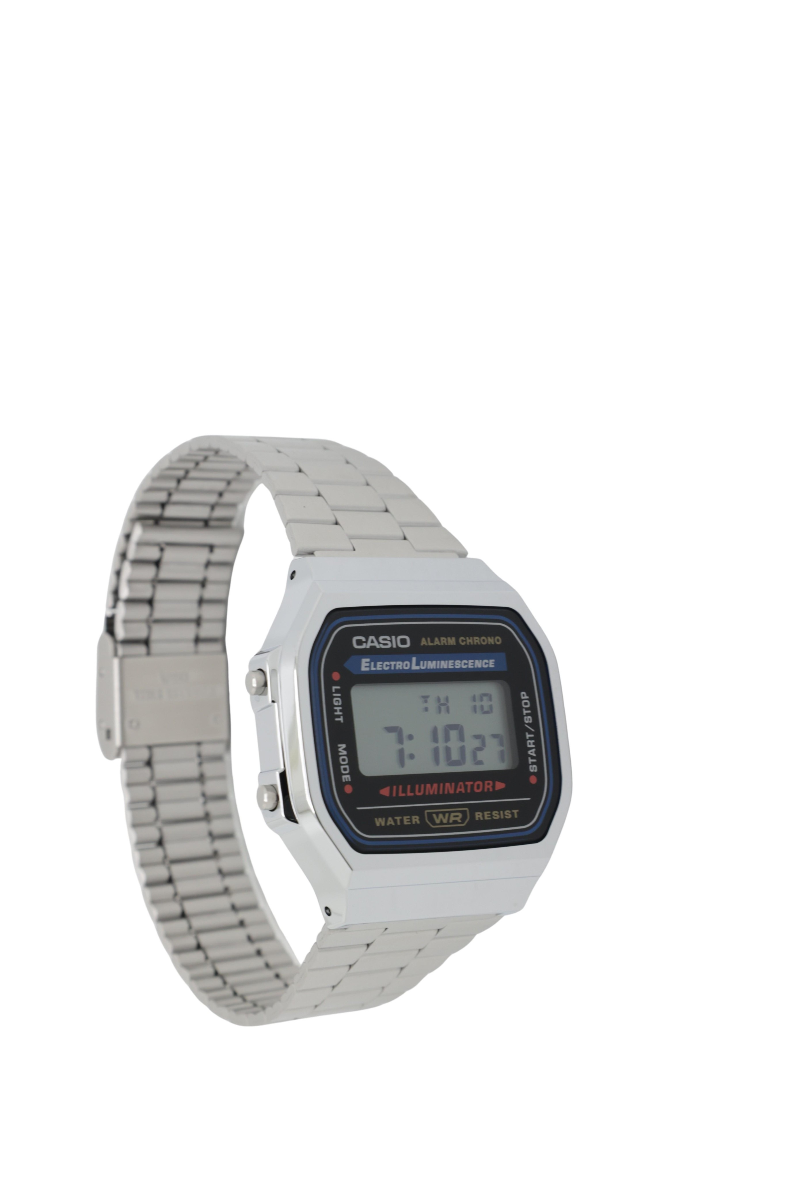 Casio A168WA Unisex Digital Watch with Stainless Steel Bracelet,