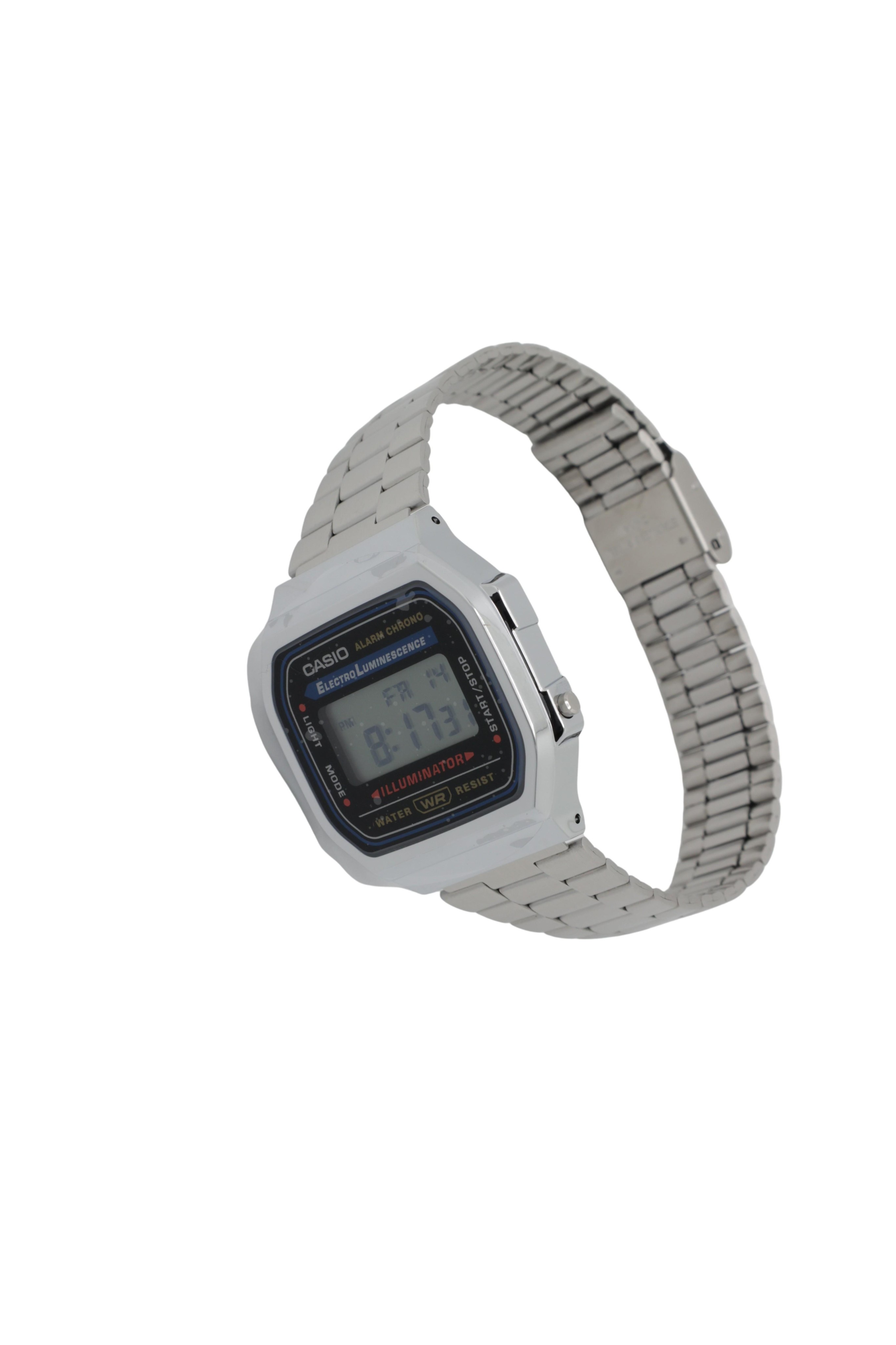 CASIO A168WA Unisex-Uhr Digital with Edelstahlbracelet, silver