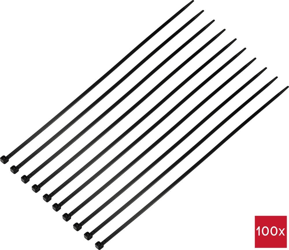 TRU COMPONENTS TC-12523688 Kabelbinder 368mm 4.8mm negro 100St.