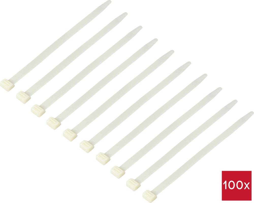 TRU COMPONENTS TC-12533312 Kabelbinder 280mm 12.7mm Naturblanc HVAC