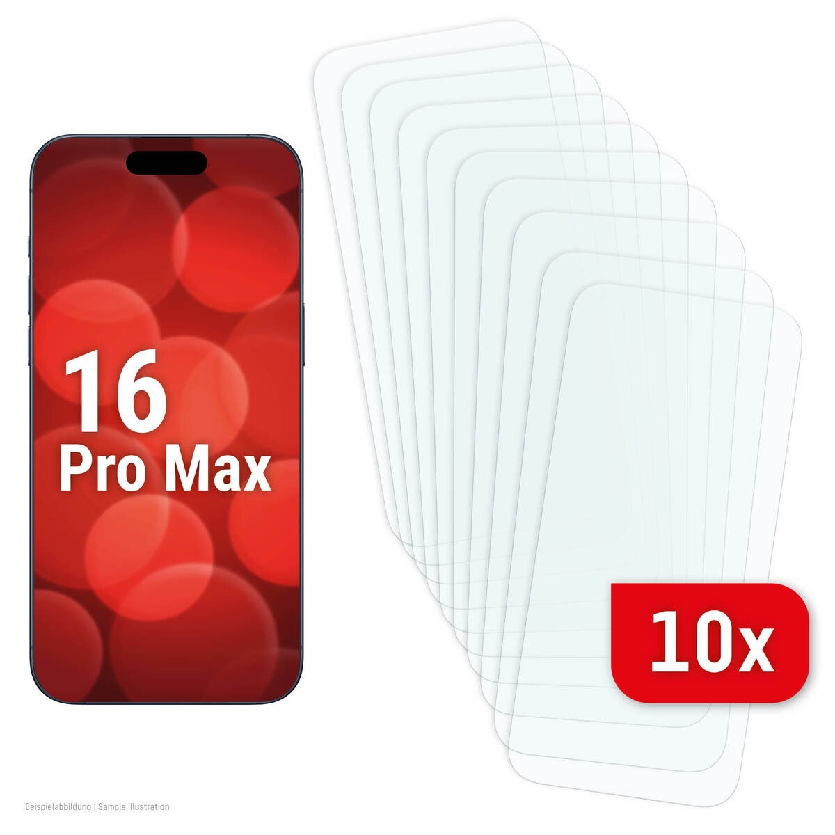 E.V.I. Displex Service-Kit 10x Real Glass iPhone 16 Pro Max -