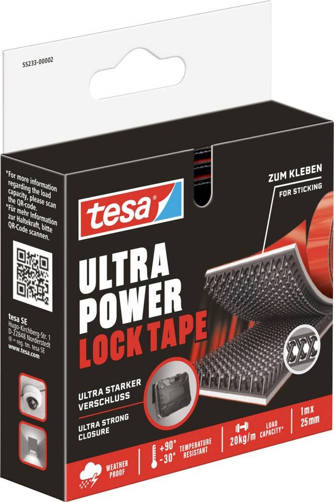 TESA 552330000200 hook/loop fastener Black, Red 1 pc(s) - TESA
