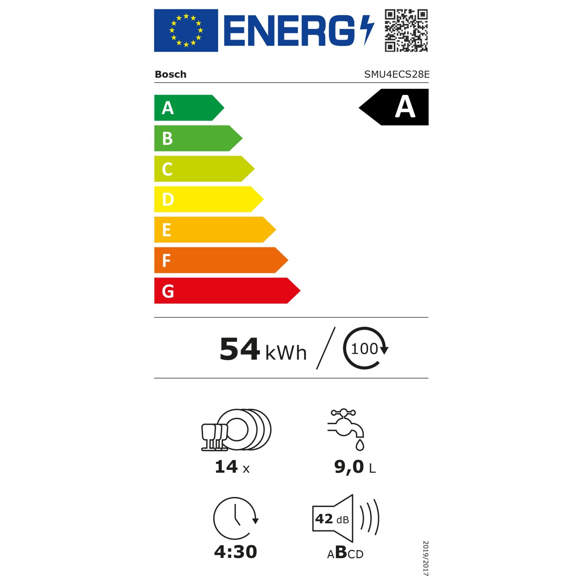 Bosch Serie 4 SMU4ECS28E lave-vaisselle Sous comptoir 13 couverts -