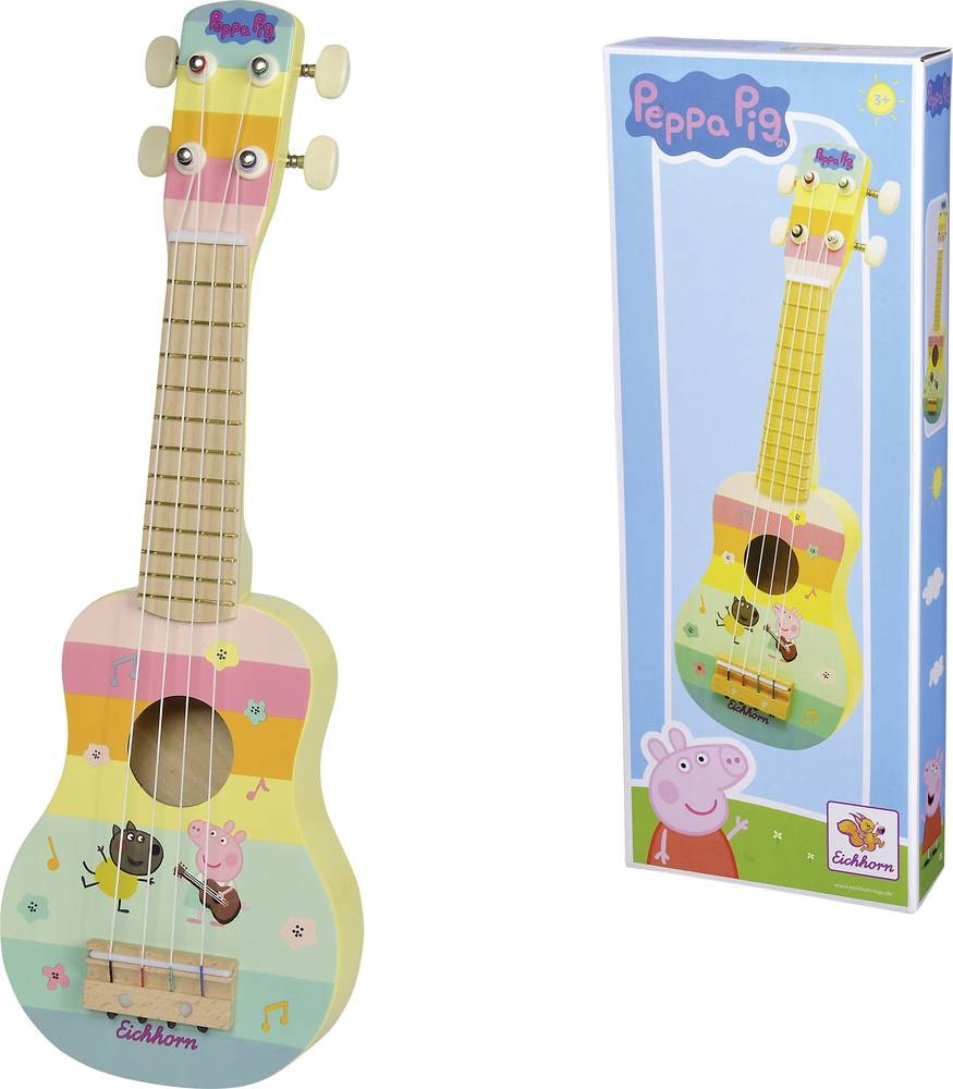 Eichhorn Kindergitarre Peppa Pig wood Ukulele 43cm