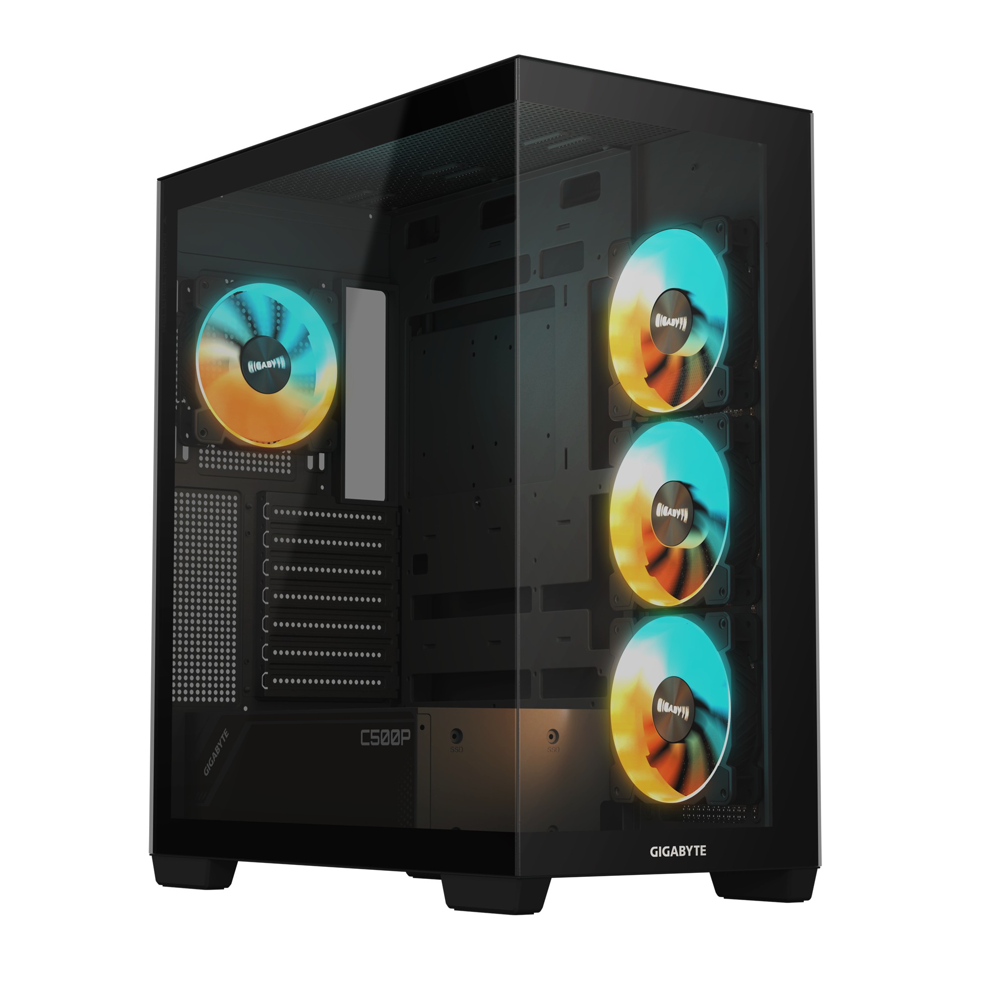 GIGABYTE C500 PANORAMIC STEALTH Midi Tower Black - GIGABYTE C500