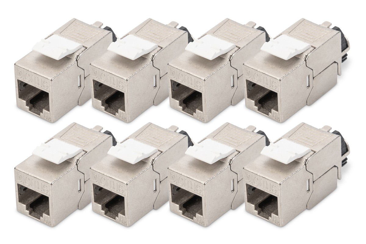 Digitus CAT 6A Keystone Modul, geschirmt, 8 piece werkzeugfreie