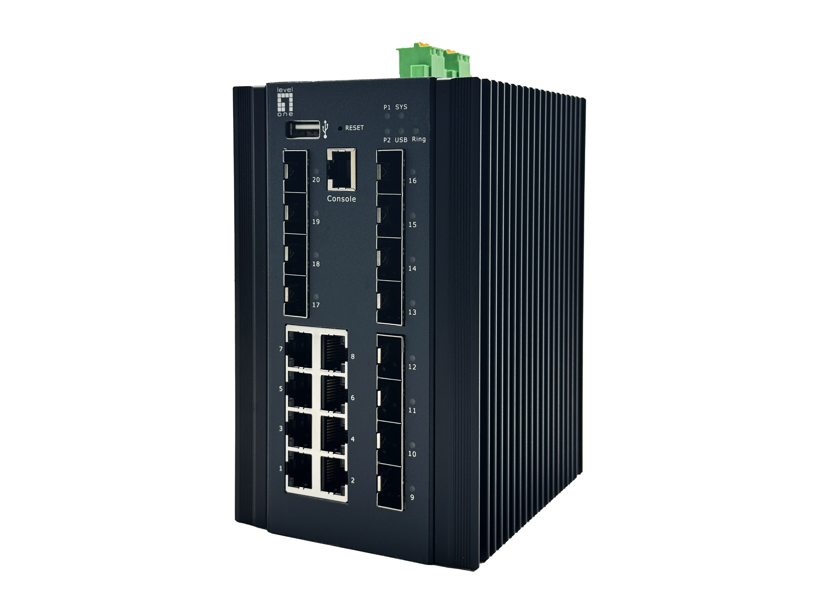 LevelOne IGU-2072 commutateur réseau Géré L2+ Gigabit Ethernet (10/