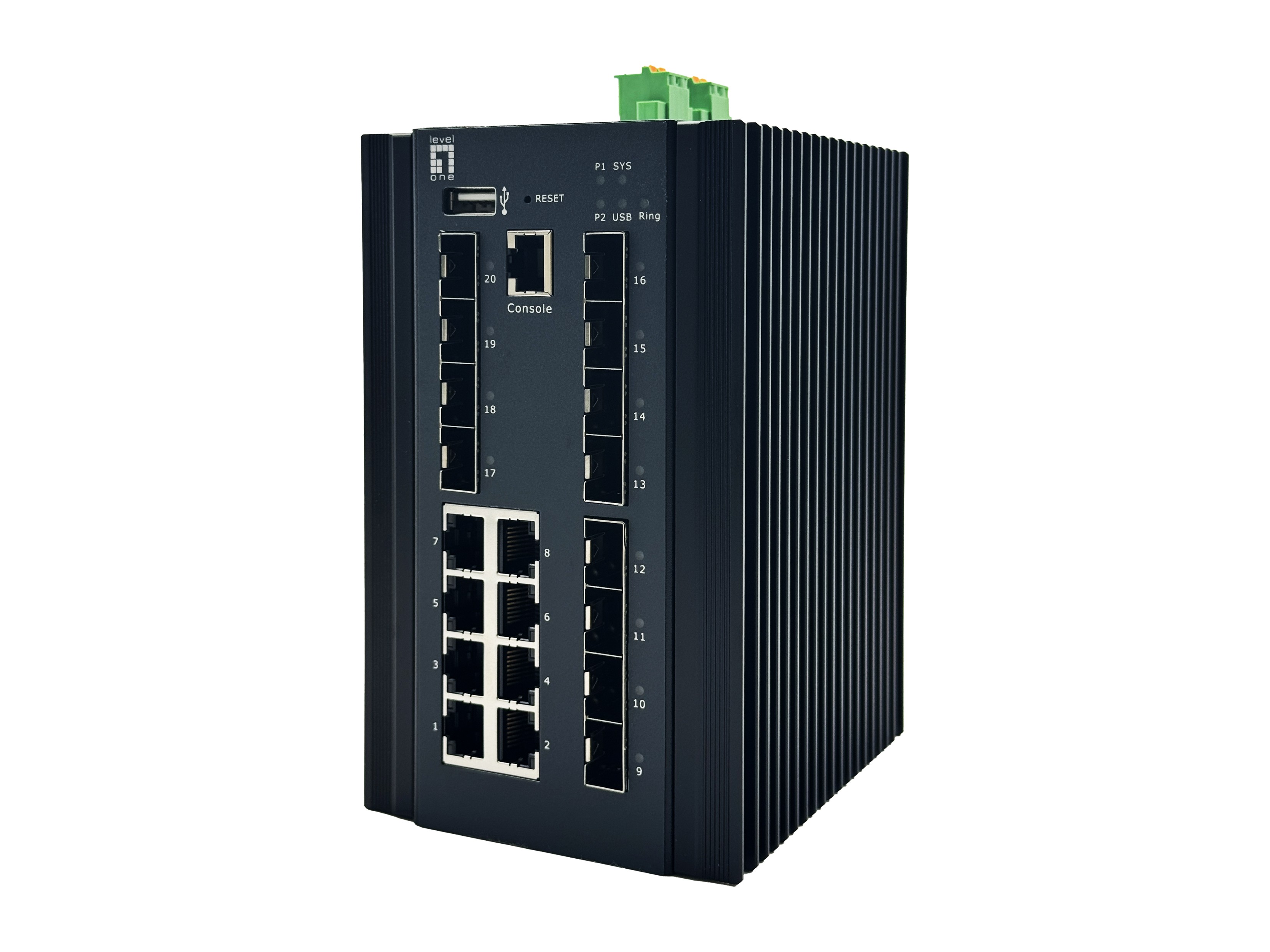 Level One Switch 20x GE IGX-2072 8x 1GbE.8x 2.5GbE SFP+ sw