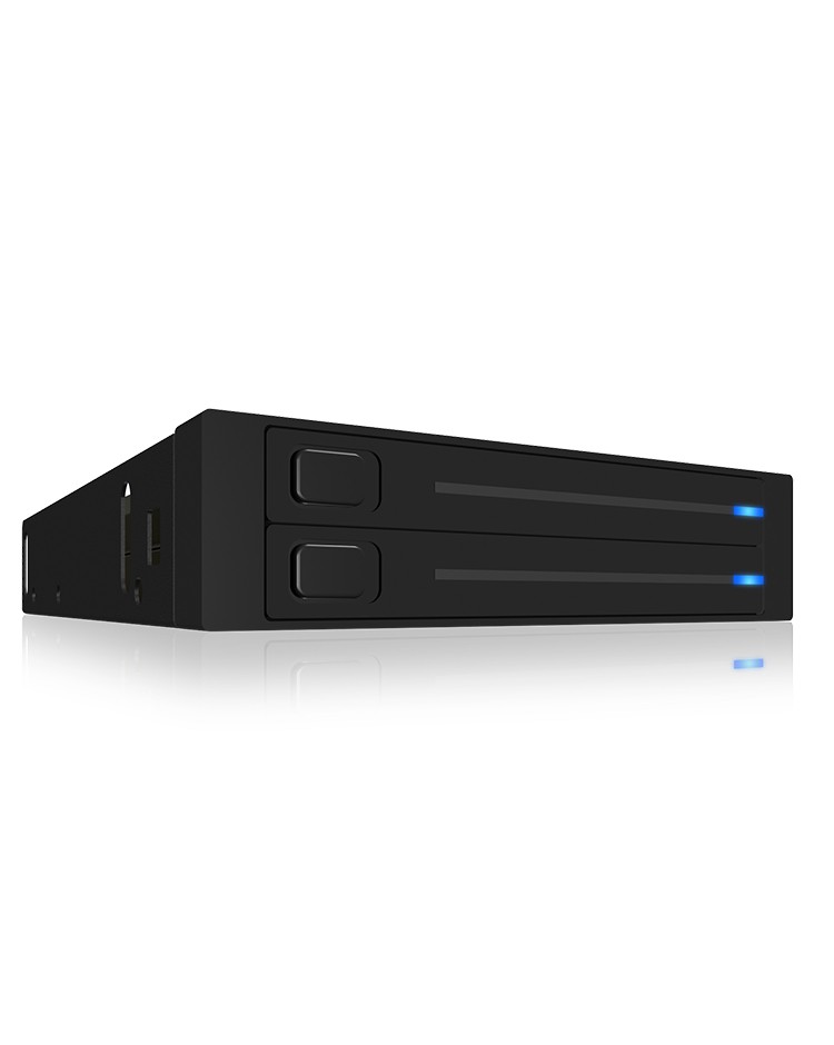 Wechselrahmen. 2xSATA 2.5" zu 2xSATA Host. trägerlos. für 3.5"