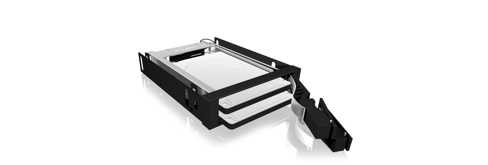 ICY BOX IB-2227StS 8.89 cm (3.5") Storage drive tray Black - ICY BOX
