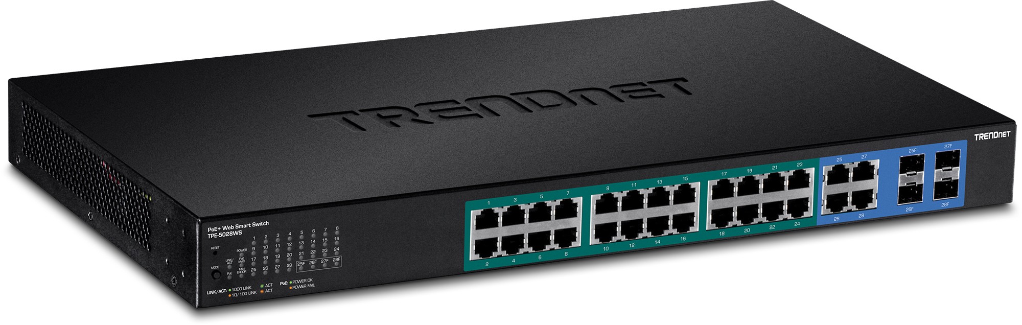 Trendnet TPE-5028WS commutateur réseau Géré Gigabit Ethernet (10/