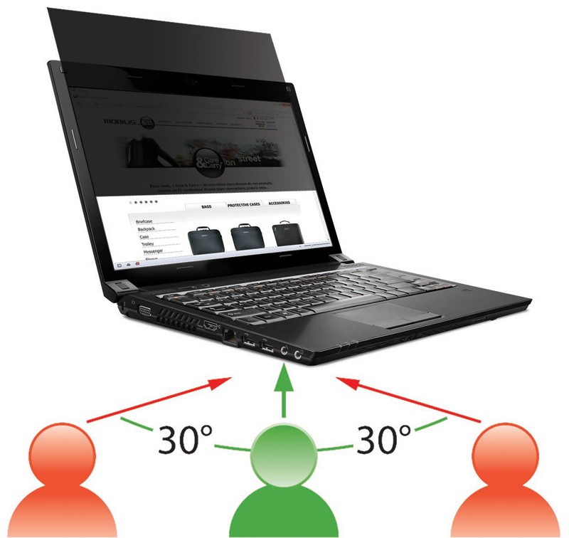 Mobilis Privacy Filter 13.3" W (16:10) Dim : 286,4x179mm