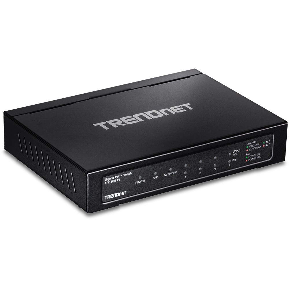 TRENDnet Switch 6 Port Gbit PoE+ 65W Metall